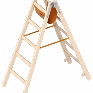 Holz-Sprossenstehleiter 2 x 4 Sprossen