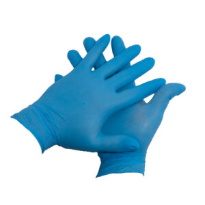 T- Nitril Einweghandschuhe blau / weiß